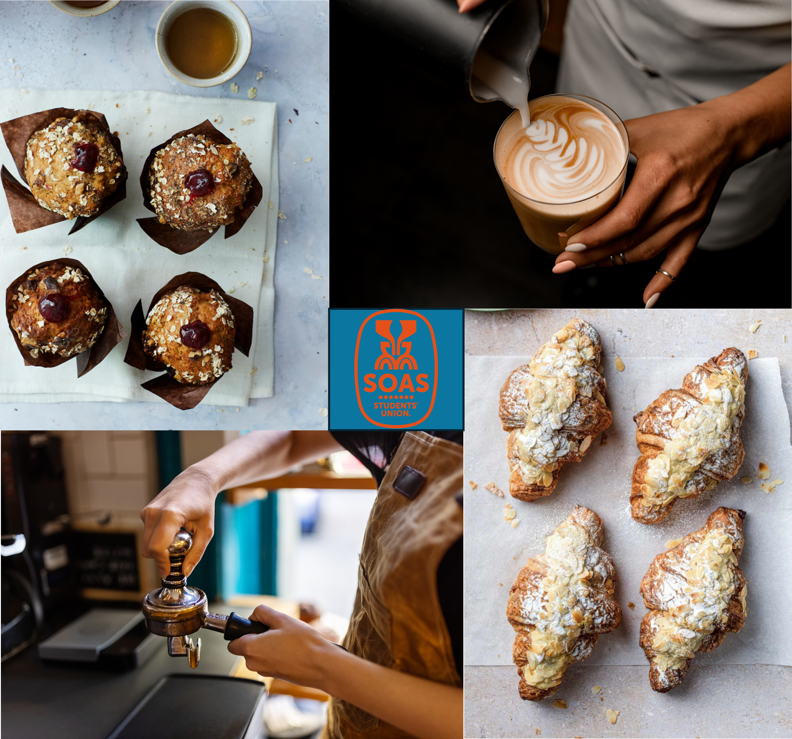 Serving Organic, 100% Arabica, Faitrade Coffee. Indulge in the highest quality hot drinks without needing to leave campus.